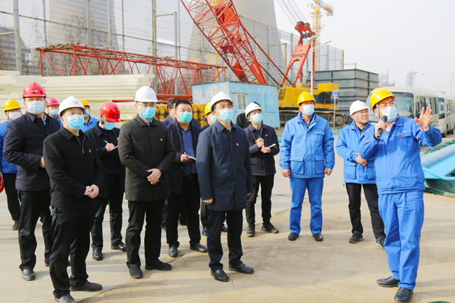 新安縣縣委書記宗國明等一行到萬基60萬千瓦機組項目現(xiàn)場調(diào)研