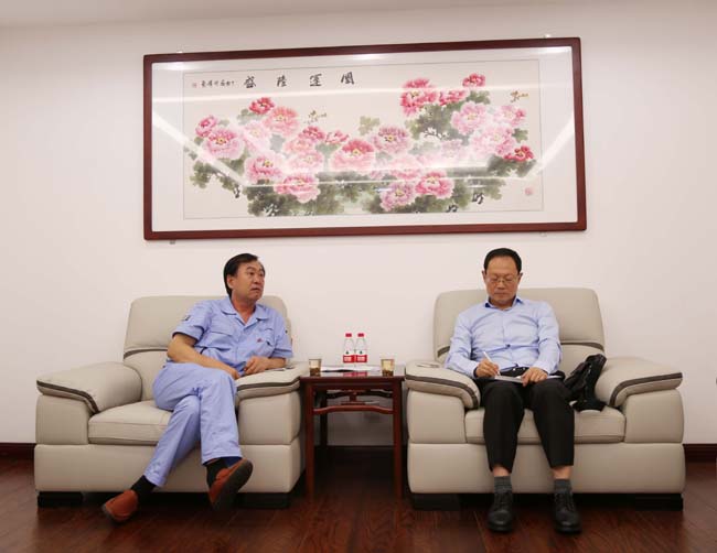 中國機械工業(yè)集團河南分公司黨委書記、總經(jīng)理郭春陽一行到公司交流訪談